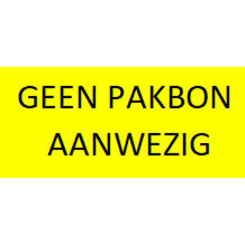 Etiket CDC Geen pakbon aanwezig (777005)